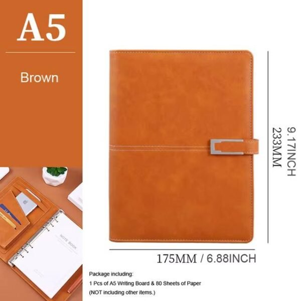 A5 Binder Notebook Notepad Refills Loose Leaf Notebook Diary Paper Card Organizer 2024 Agenda Planner Business Office Supplies - Image 5